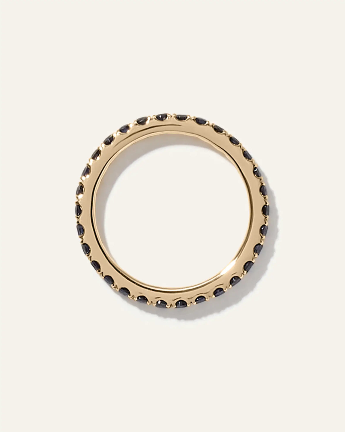 14K Gold Gemstone Pave Eternity Band - US 1288