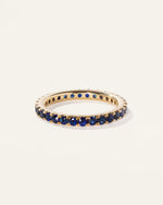 14K Gold Gemstone Pave Eternity Band - US 1288