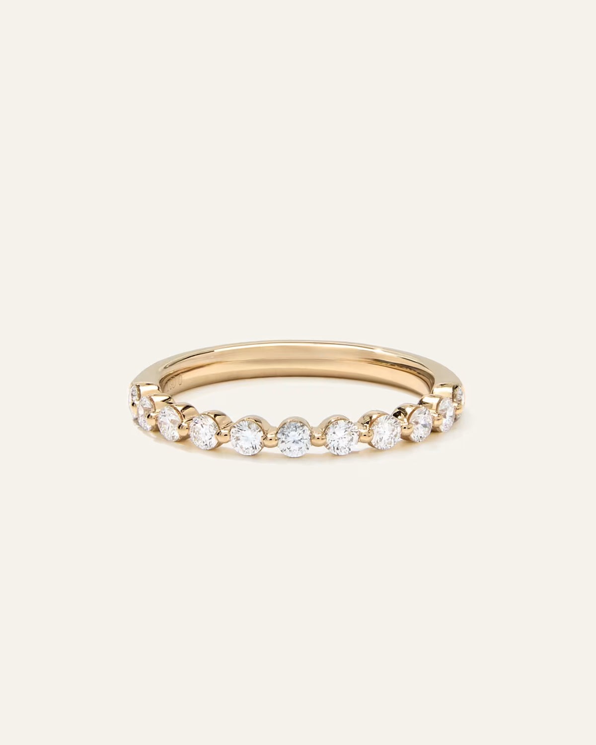 Lab Grown Diamond Single Shared Prong Halfway Band - US 9406