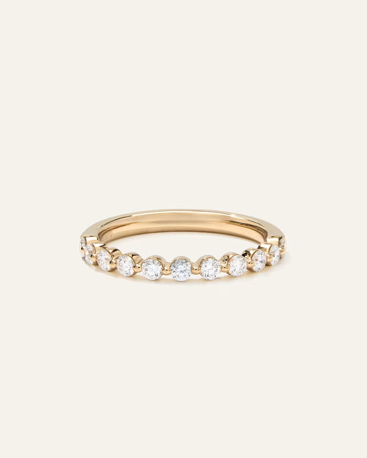 Lab Grown Diamond Single Shared Prong Halfway Band - US 9406