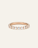 Lab Grown Diamond Single Shared Prong Halfway Band - US 8497