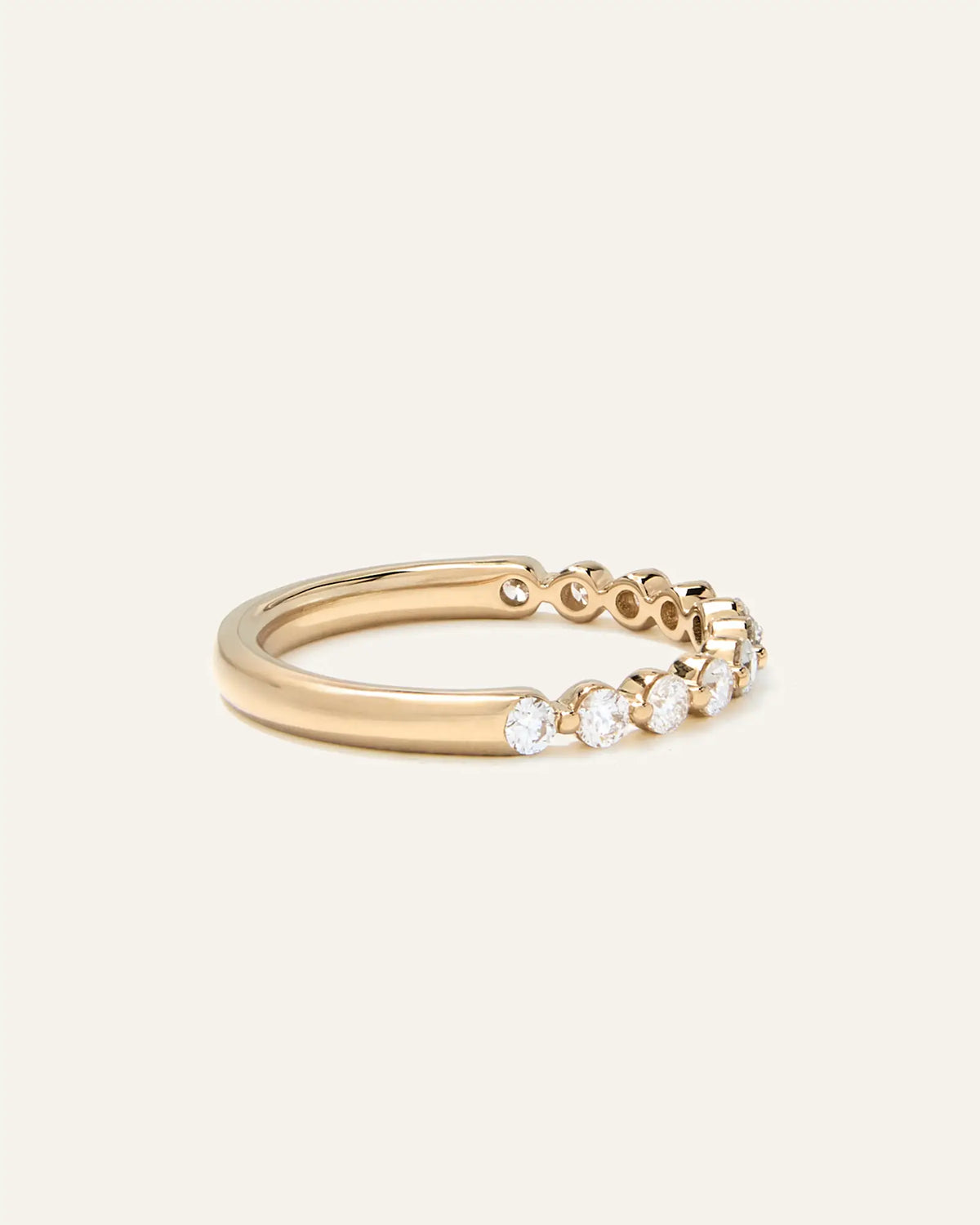 Lab Grown Diamond Single Shared Prong Halfway Band - US 9406