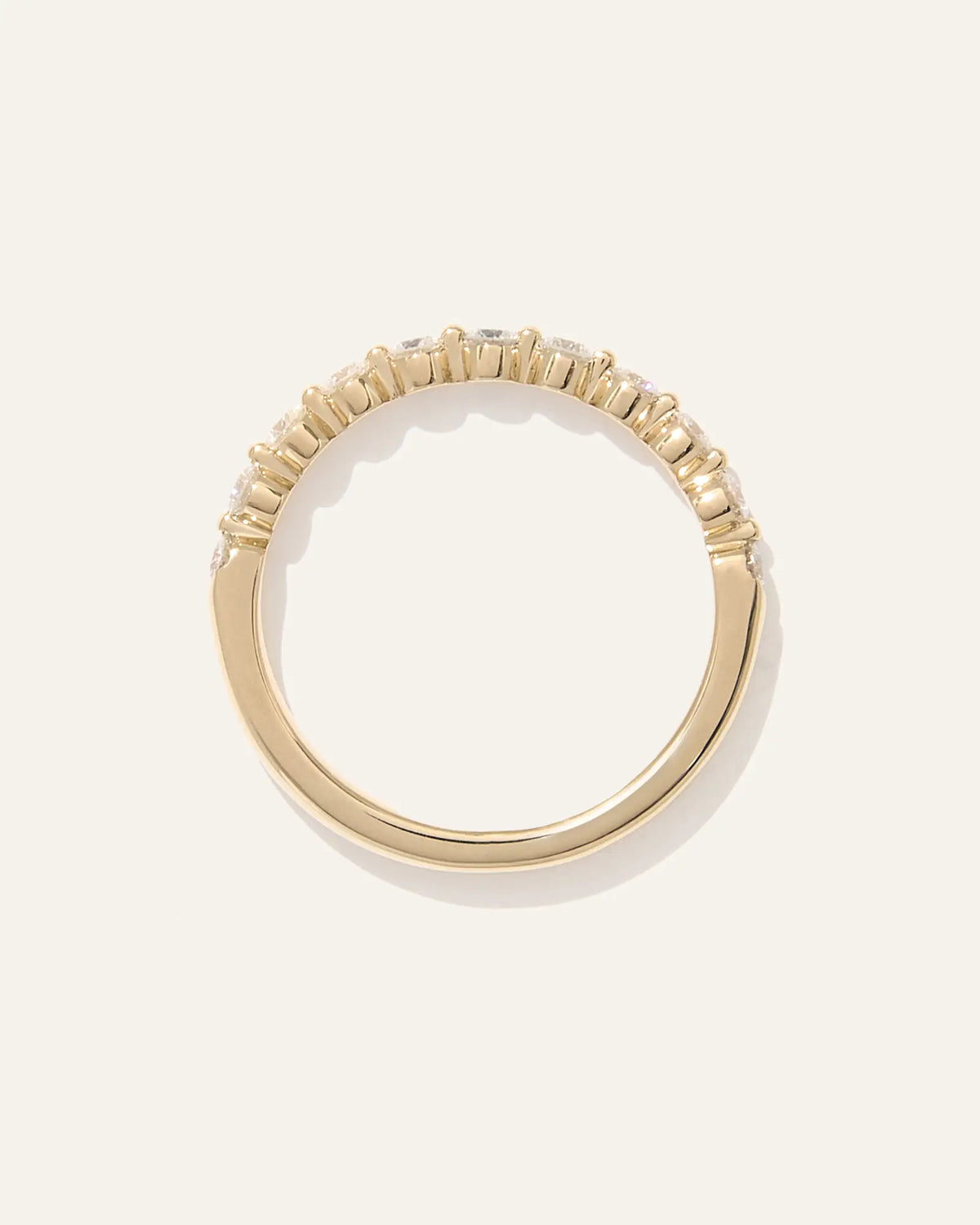 Lab Grown Diamond Single Shared Prong Halfway Band - US 9406