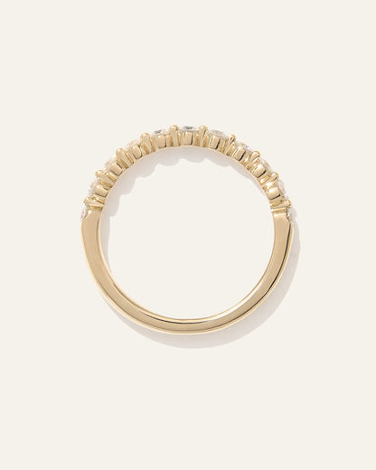 Lab Grown Diamond Single Shared Prong Halfway Band - US 9406