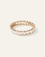 Lab Grown Diamond Emerald North-South Bezel Eternity Band - US 7674