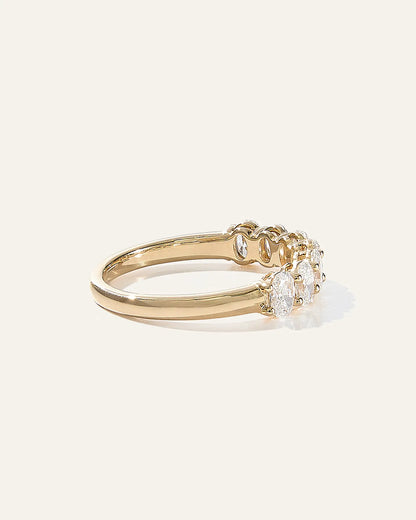 Lab Grown Diamond Oval Seven Stone Band - US 7539