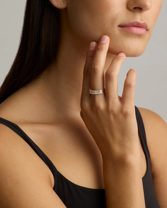 Lab Grown Diamond Emerald Seven Stone Band - US 9380