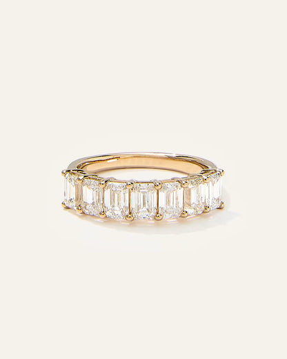 Lab Grown Diamond Emerald Seven Stone Band - US 9380