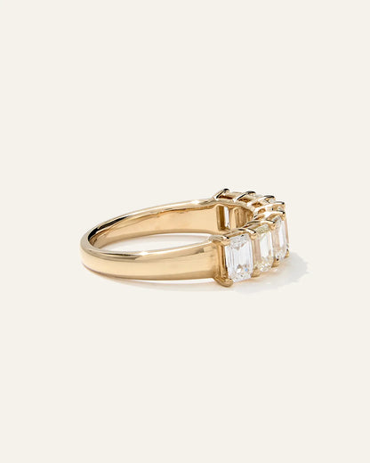 Lab Grown Diamond Emerald Seven Stone Band - US 9380
