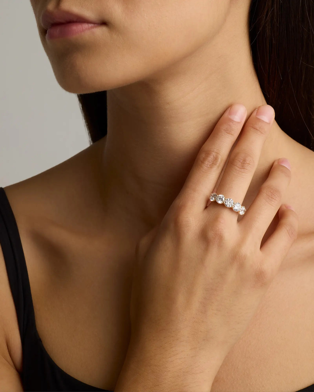 Lab Grown Diamond Five Stone Band - US 2468