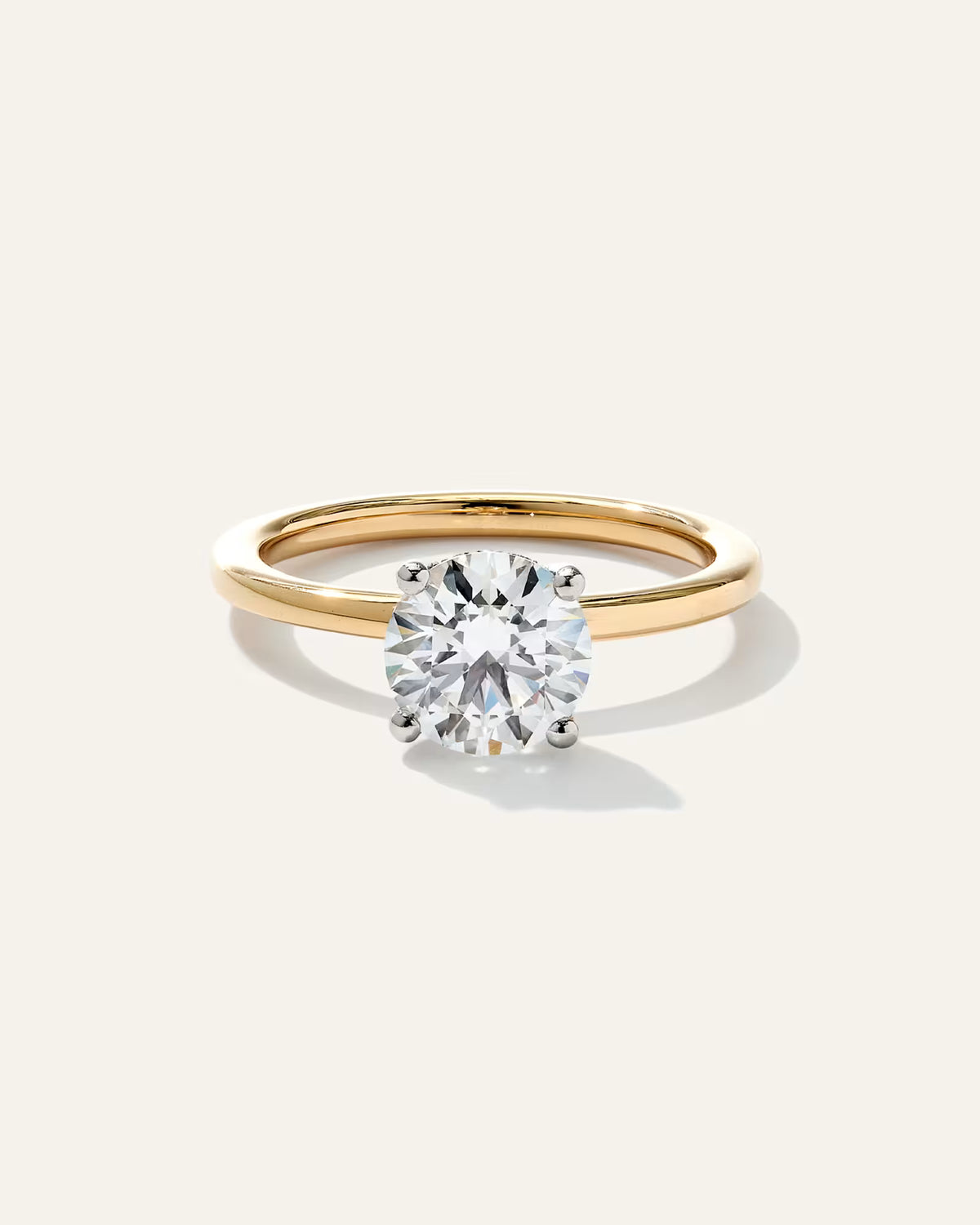 Lab Grown Diamond Round Petite Hidden Halo Engagement Ring - 1.5ct - US 2093