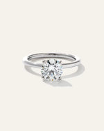 Lab Grown Diamond Round Petite Hidden Halo Engagement Ring - 1.5ct - US 3570