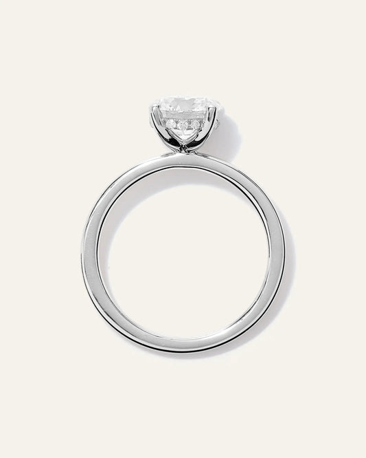 Lab Grown Diamond Round Petite Hidden Halo Engagement Ring - 1.5ct - US 3570
