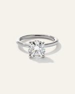 Lab Grown Diamond Round Petite Hidden Halo Engagement Ring - 2ct - US 9321
