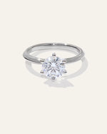 Lab Grown Diamond Round Six Prong Knife Edge Engagement Ring - 1.5ct - US 5804