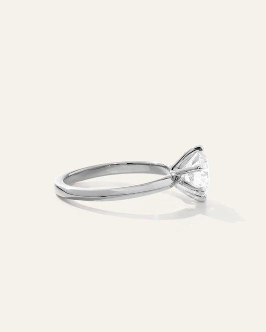 Lab Grown Diamond Round Six Prong Knife Edge Engagement Ring - 1.5ct - US 5817