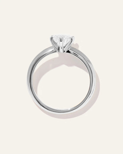 Lab Grown Diamond Round Six Prong Knife Edge Engagement Ring - 1ct - US 5702