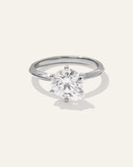 Lab Grown Diamond Round Six Prong Knife Edge Engagement Ring - 2ct - US 2251