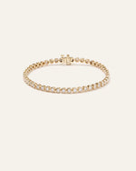 14K Gold Lab Grown Diamond Bezel Set Tennis Bracelet - 2ctw - US 3216