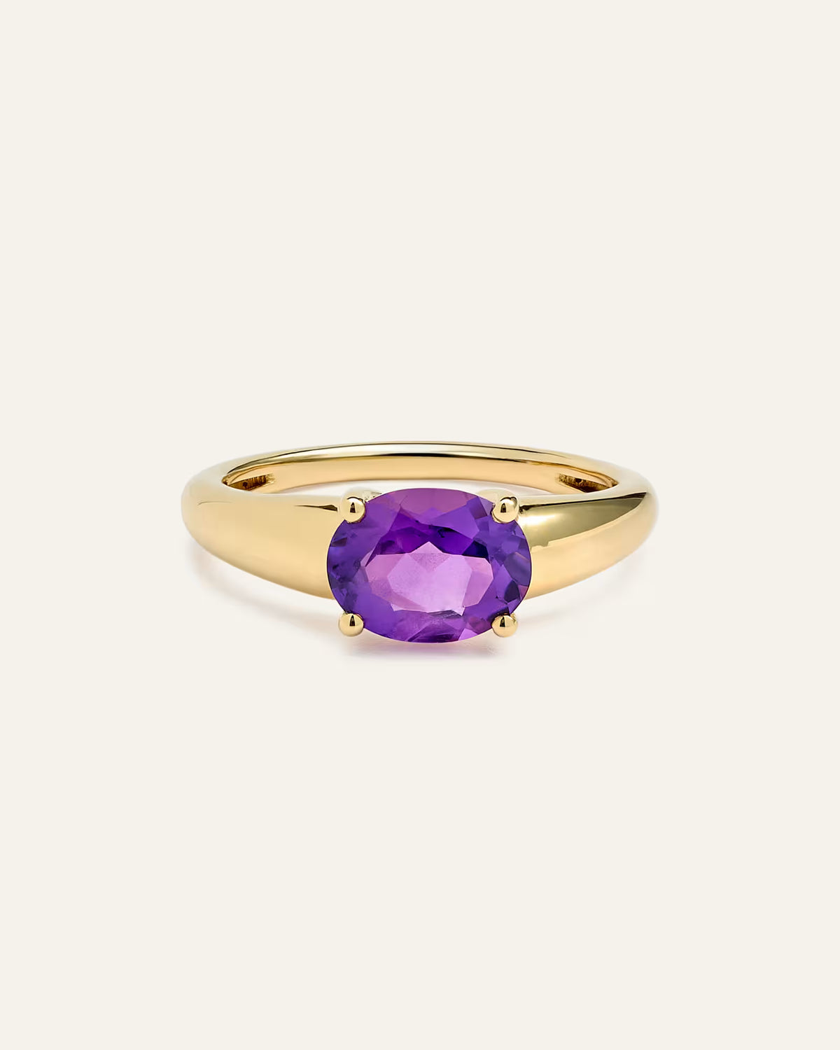 14K Gold Gemstone Vintage Inspired Ring - US 3090
