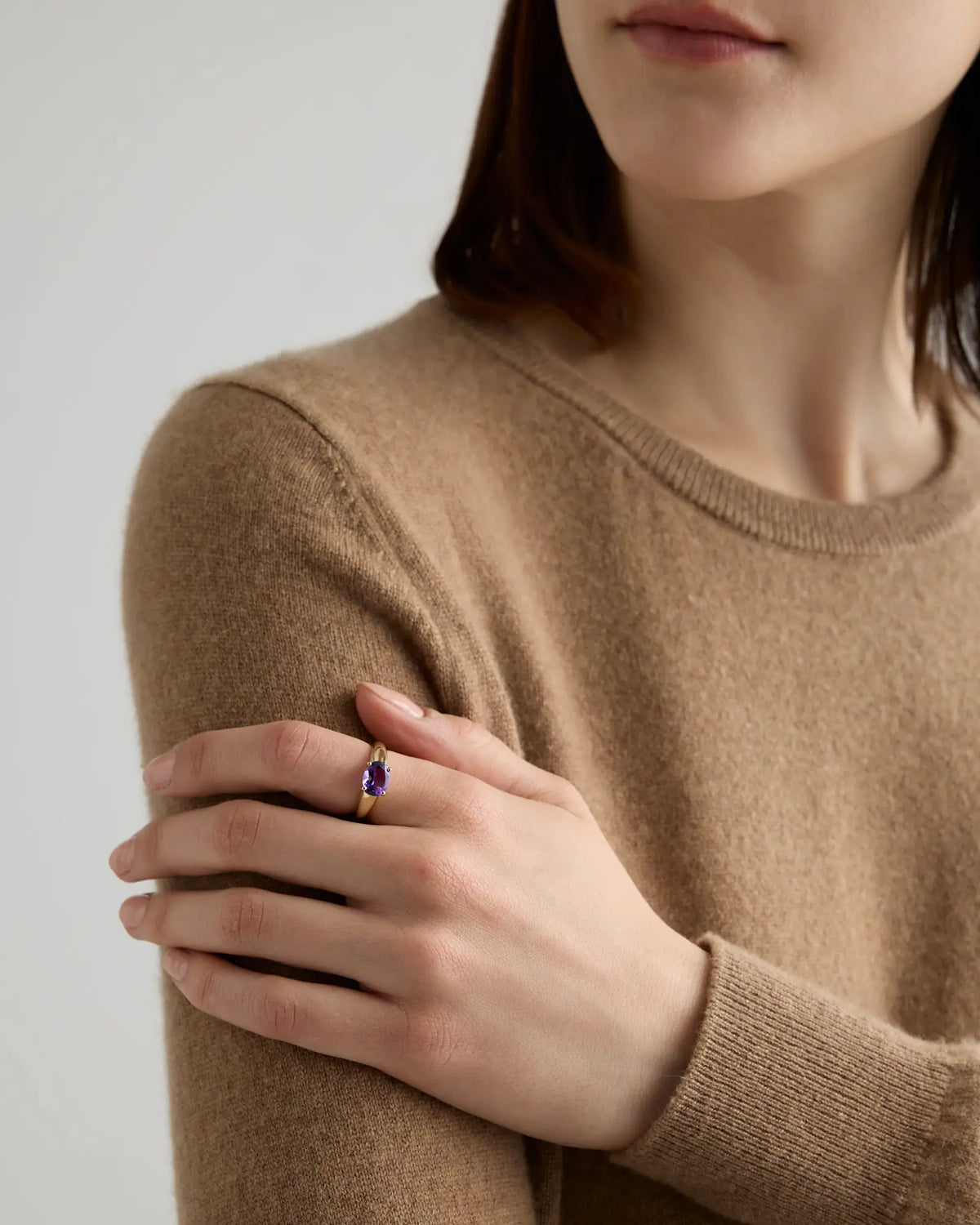 14K Gold Gemstone Vintage Inspired Ring - US 3090