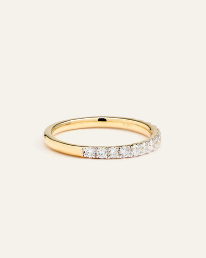 14K Gold Natural Diamond Pave Band - 0.50ctw - US 3499