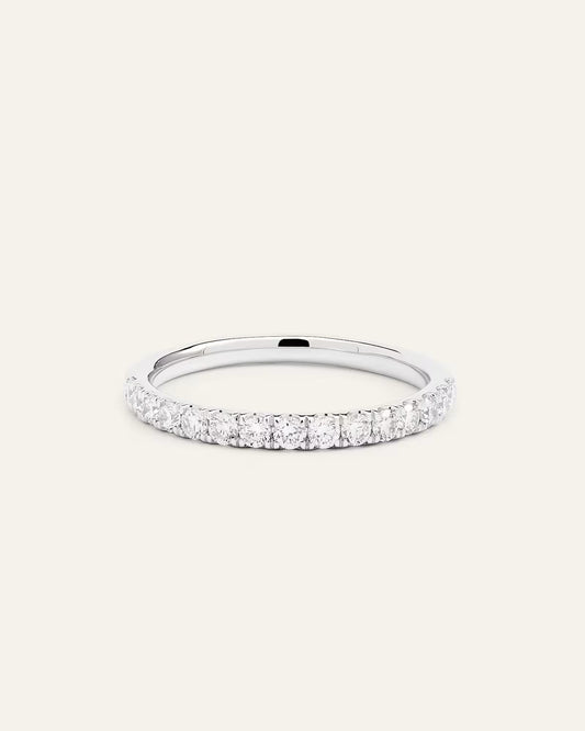 14K Gold Natural Diamond Pave Band - 0.50ctw - US 0036