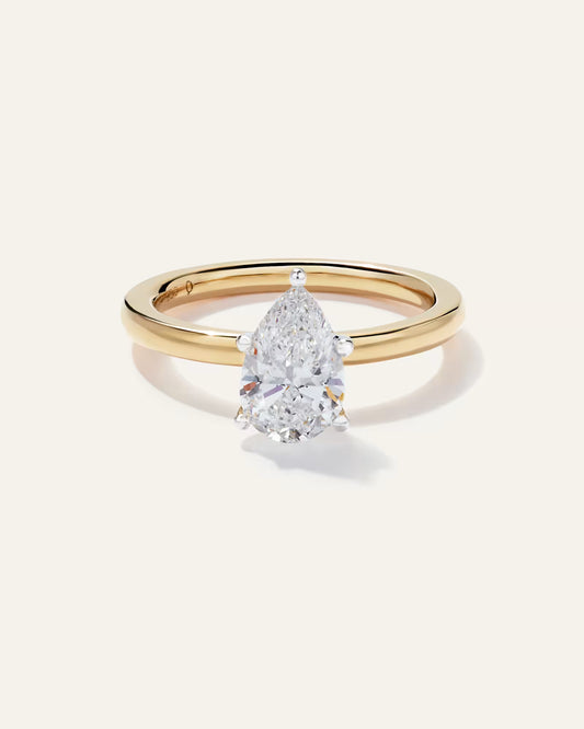 Lab Grown Diamond Pear Comfort Fit Engagement Ring - 1.5ct - US 9550