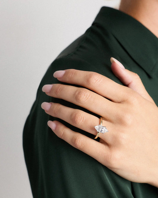 Lab Grown Diamond Marquise Comfort Fit Engagement Ring - 2ct - US 3351