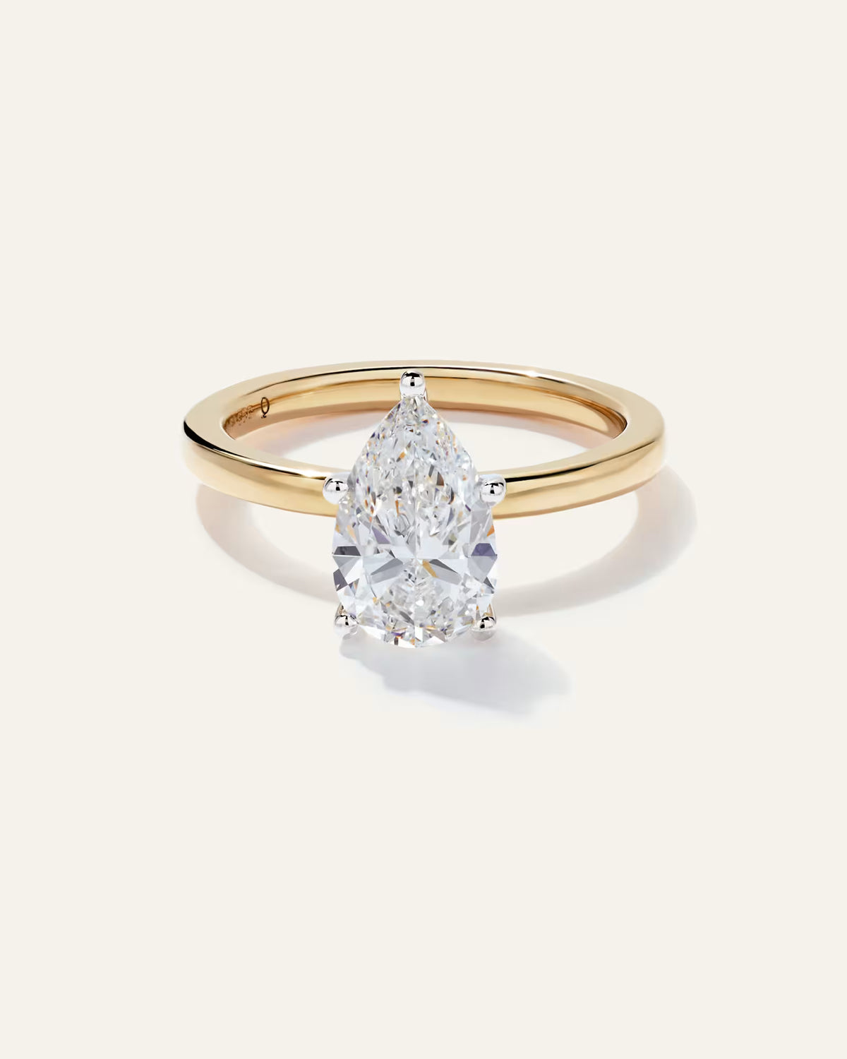 Lab Grown Diamond Pear Comfort Fit Engagement Ring - 2ct - US 0875