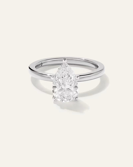Lab Grown Diamond Pear Comfort Fit Engagement Ring - 2ct - US 2029