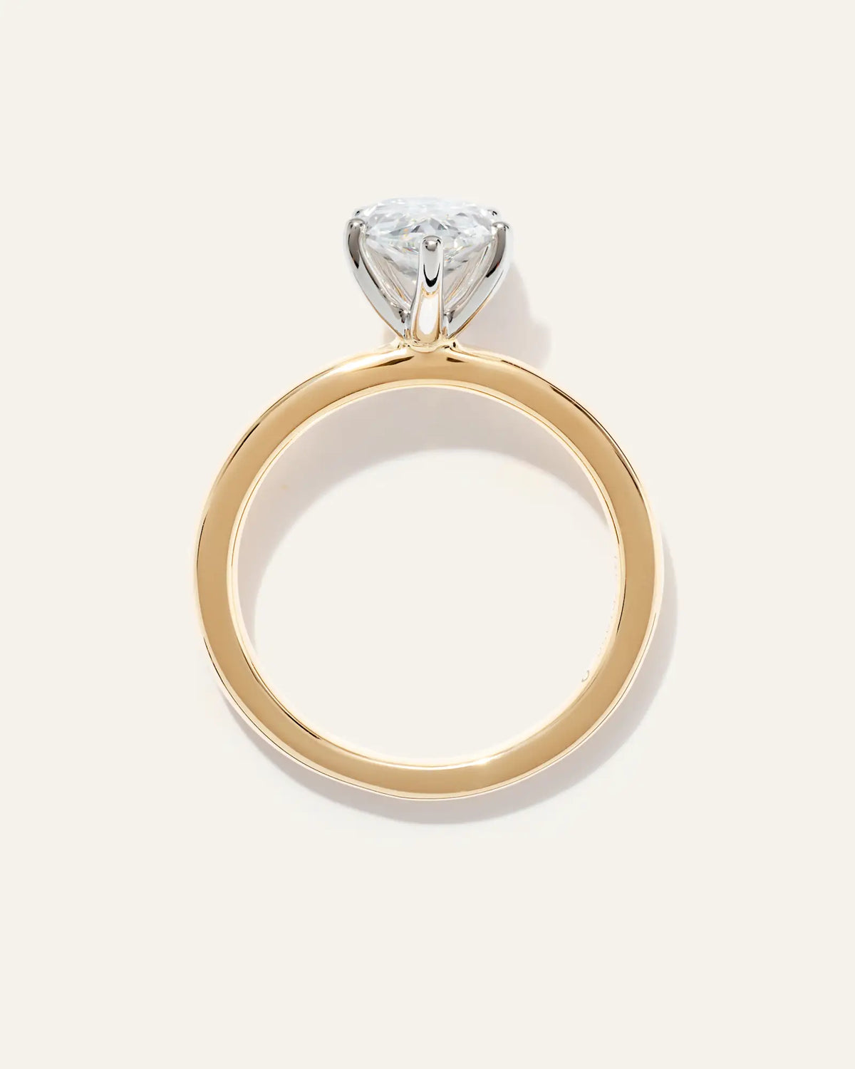 Lab Grown Diamond Pear Comfort Fit Engagement Ring - 2ct - US 0875