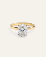 Lab Grown Diamond Oval Comfort Fit Engagement Ring - 2.5ct - US 2598