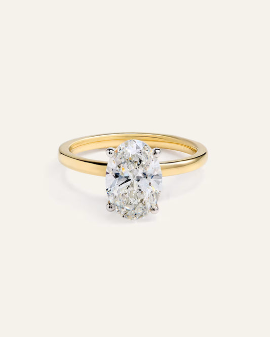 Lab Grown Diamond Oval Comfort Fit Engagement Ring - 2.5ct - US 2598