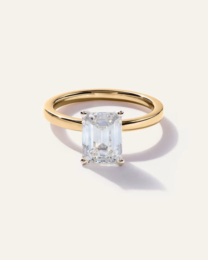 Lab Grown Diamond Emerald Comfort Fit Engagement Ring - 2.5ct - US 2446