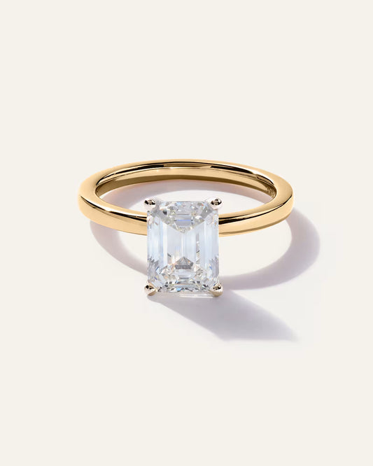 Lab Grown Diamond Emerald Comfort Fit Engagement Ring - 2.5ct - US 2446