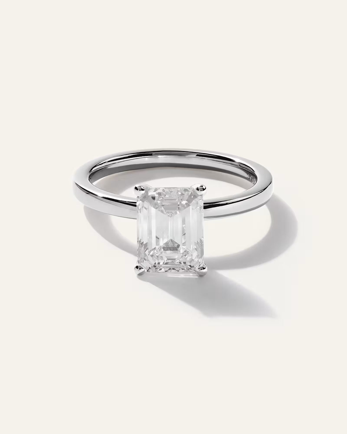 Lab Grown Diamond Emerald Comfort Fit Engagement Ring - 2.5ct - US 7002