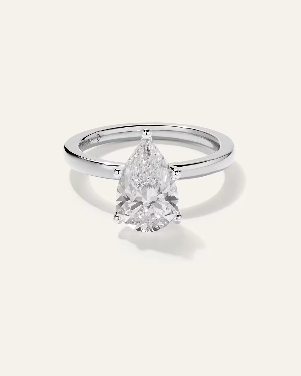Lab Grown Diamond Pear Comfort Fit Engagement Ring - 2.5ct - US 1947