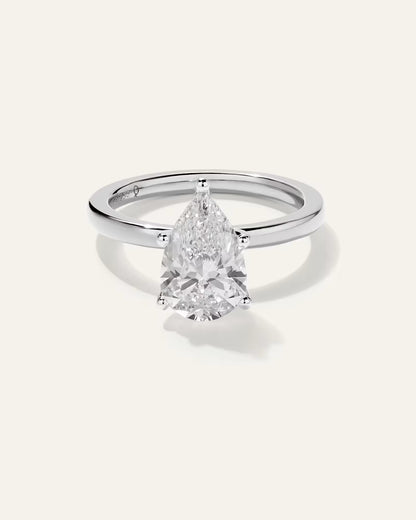 Lab Grown Diamond Pear Comfort Fit Engagement Ring - 2.5ct - US 1947