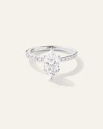 Lab Grown Diamond Marquise Petite Pave Engagement Ring - 1.5ct - US 4343