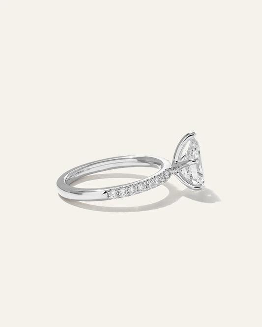 Lab Grown Diamond Pear Petite Pave Engagement Ring - 1.5ct - US 2026