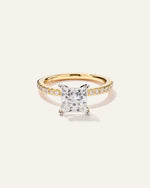 Lab Grown Diamond Princess Petite Pave Engagement Ring - 1.5ct - US 5711