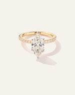 Lab Grown Diamond Marquise Petite Pave Engagement Ring - 2ct - US 4584