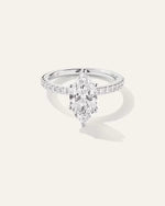 Lab Grown Diamond Marquise Petite Pave Engagement Ring - 2ct - US 9710