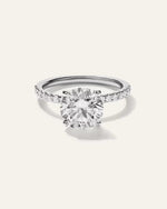Lab Grown Diamond Round Petite Pave Engagement Ring - 2.5ct - US 1330