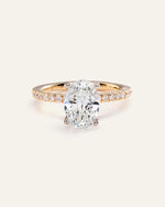 Lab Grown Diamond Oval Petite Pave Engagement Ring - 2.5ct - US 8459