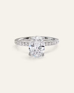 Lab Grown Diamond Oval Petite Pave Engagement Ring - 2.5ct - US 5545