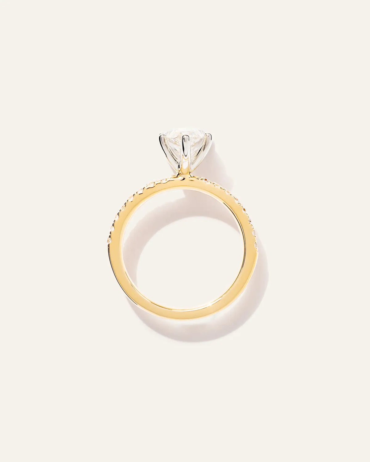 Lab Grown Diamond Marquise Petite Pave Engagement Ring - 2.5ct - US 7473