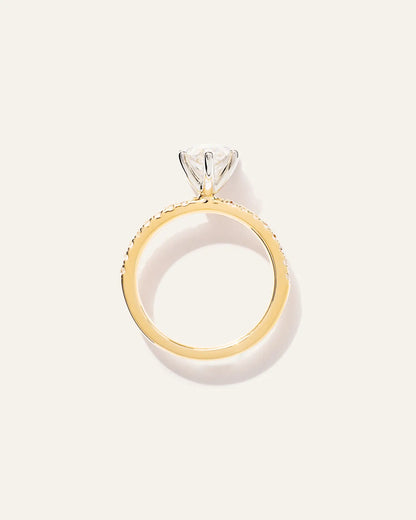 Lab Grown Diamond Marquise Petite Pave Engagement Ring - 2.5ct - US 7473