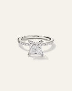 Lab Grown Diamond Princess Petite Pave Engagement Ring - 2.5ct - US 8693